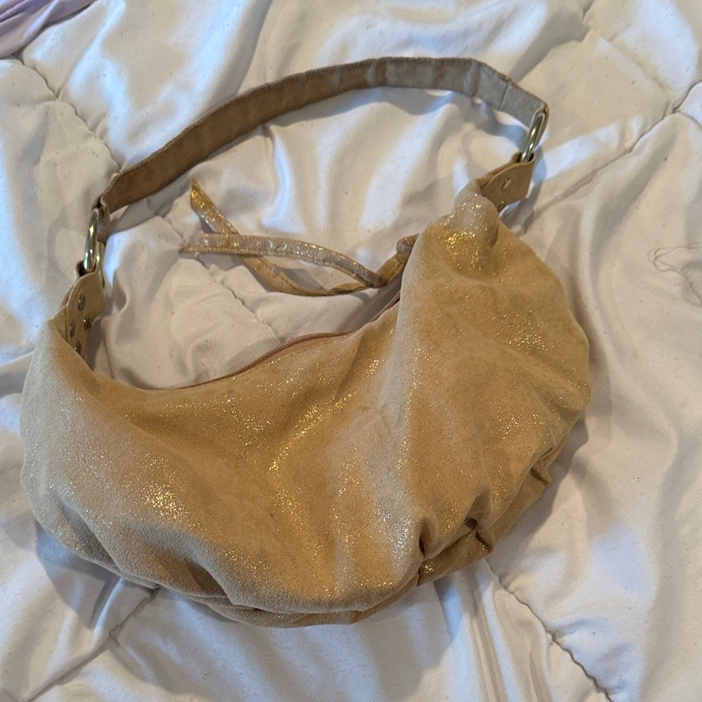 Charlotte Russe Gold Hobo Bag